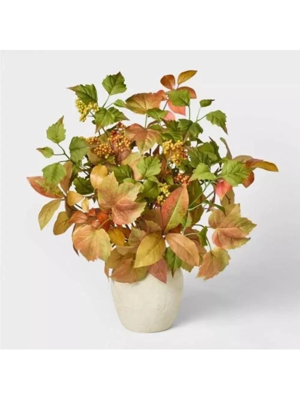 18 in Fall Artificial Leaf Arrangement Vase - Threshold designed w Studio McGee
